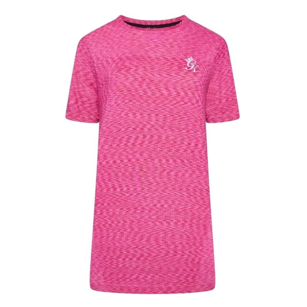 Gym King Mens Crew Neck Slim T-Shirt / Hot Pink